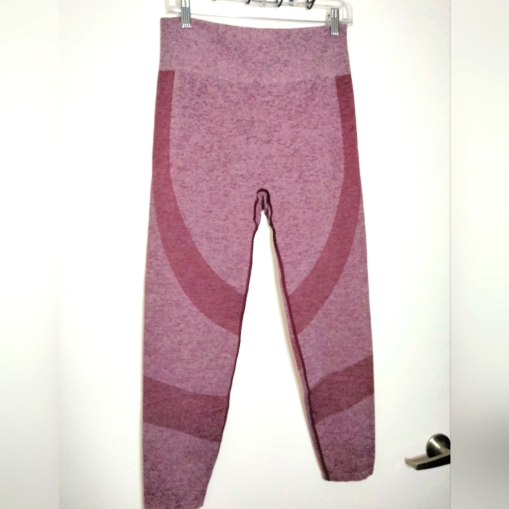PINK (Size XL) Burgundy Seamless Activewear Leggings